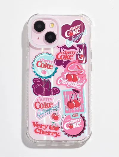 Skinnydip London Cherry Coke Sticker Shock I Phone Case In Pink