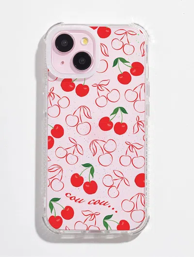 Skinnydip London Cherry Print Glitter Shock I Phone Case In Pink