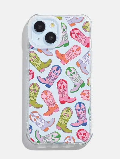 Skinnydip London Cowboy Boot Repeat Shock I Phone Case In Blue