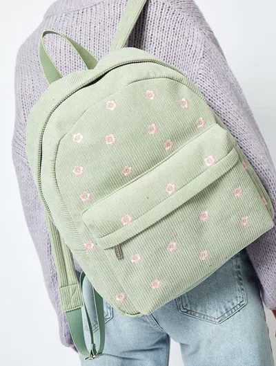 Skinnydip London Daisy Repeat Backpack In Sage