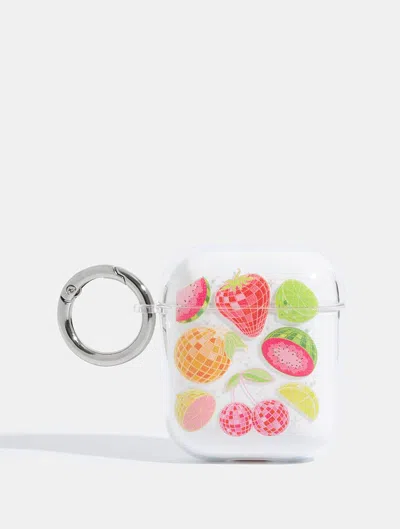 Skinnydip London Disco Fruit Salad Air Pods Case In Silver