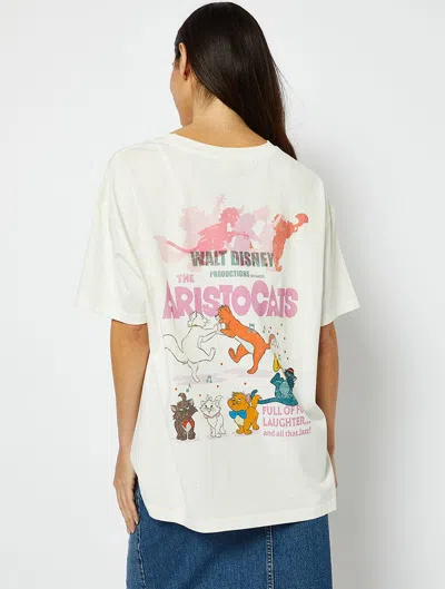 Skinnydip London Disney Aristocats Poster T-shirt In White