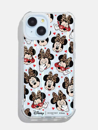 Skinnydip London Disney Minnie Leopard Print Shock I Phone Case In Blue