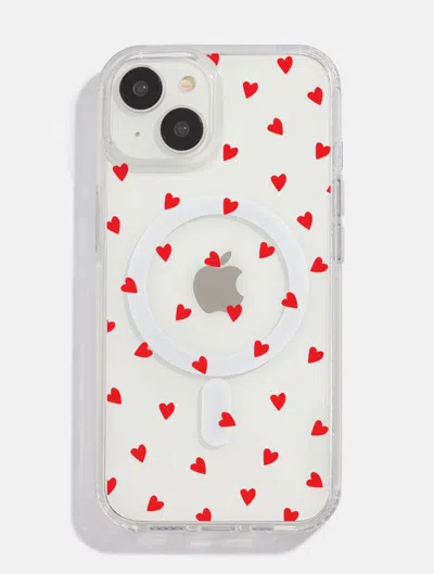 Skinnydip London Ditsy Heart Mag Safe I Phone Case In White