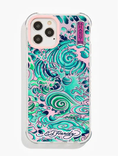 Skinnydip London Ed Hardy X Skinnydip Pink Waves Shock I Phone Case In Multi