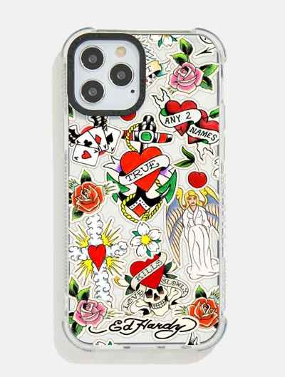 Skinnydip London Ed Hardy X Skinnydip Tattoo Sticker Shock I Phone Case In White