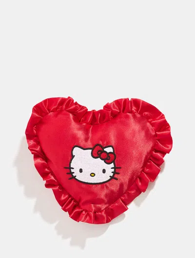 Skinnydip London Hello Kitty X Skinnydip Frilly Heart Makeup Pouch In Red