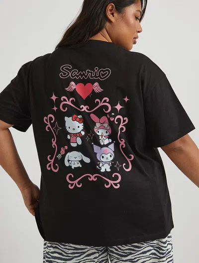 Hello Kitty X Skinnydip Mixed Character T-shirt In Black from Skinnydip