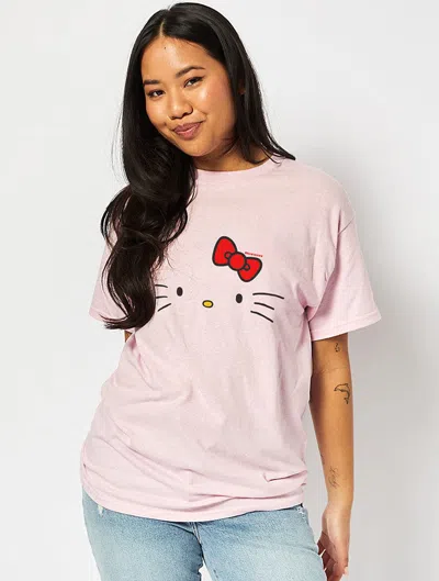 Skinnydip London Hello Kitty X Skinnydip Oversized Face T-shirt In Pink