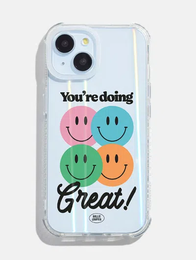 Skinnydip London Hollie Graphik X Skinnydip You're Doing Great Shock I Phone Case In Blue