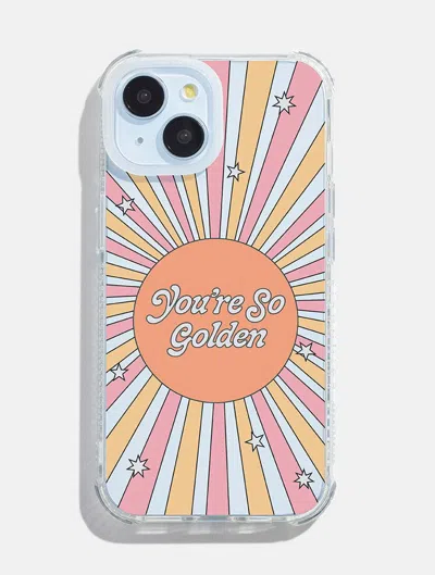 Skinnydip London Hollie Graphik X Skinnydip You're So Golden Shock I Phone Case In Multi