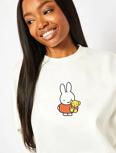 Skinnydip London Miffy X Skinnydip Sweatshirt In Ecru In Blue