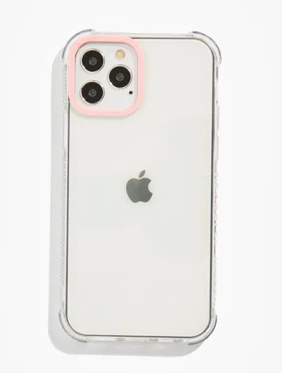 Skinnydip London Minimal Clear & Pink Camera Hole Shock I Phone Case In Brown