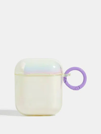 Skinnydip London Minimal Holo Air Pods Case In Neutral