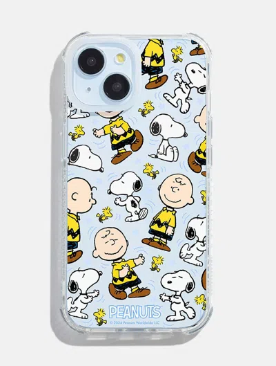 Skinnydip London Peanuts X Skinnydip Charlie Brown & Snoopy Repeat Shock I Phone Case In Blue