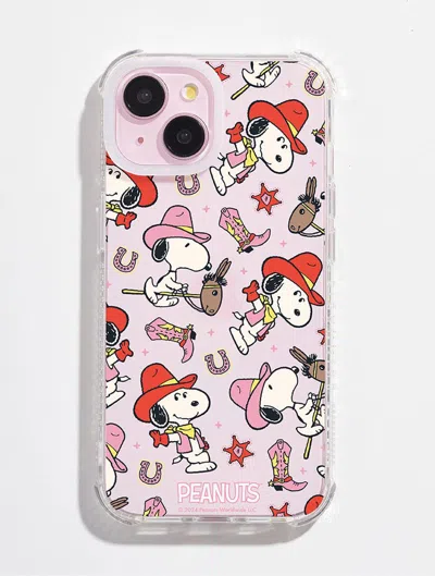 Skinnydip London Peanuts X Skinnydip Snoopy Cowboy Shock I Phone Case In Pink
