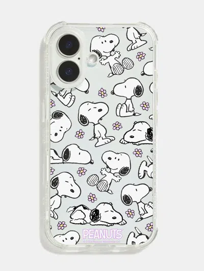 Skinnydip London Peanuts X Skinnydip Snoopy Lilac Daisy Shock I Phone Case In White