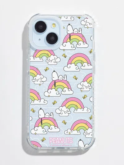 Skinnydip London Peanuts X Skinnydip Snoopy Rainbow Repeat Shock I Phone Case In Blue