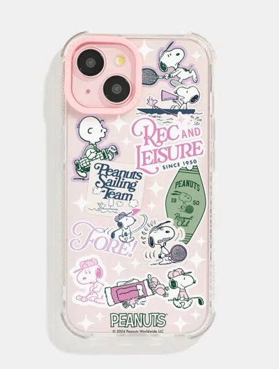 Skinnydip London Peanuts X Skinnydip Snoopy Rec & Leisure Shock I Phone Case In Blue