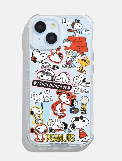 Skinnydip London Peanuts X Skinnydip Snoopy Sticker Shock I Phone Case In Blue