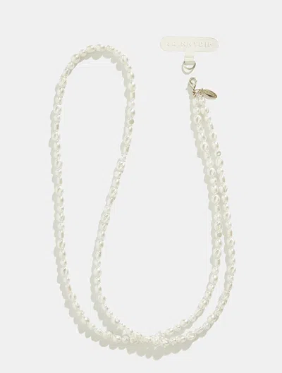Skinnydip London Pearl Cross Body Beaded Phone Strap In White