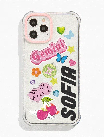 Skinnydip London Personalised Clear Shock I Phone Case With Pink Camera Hole