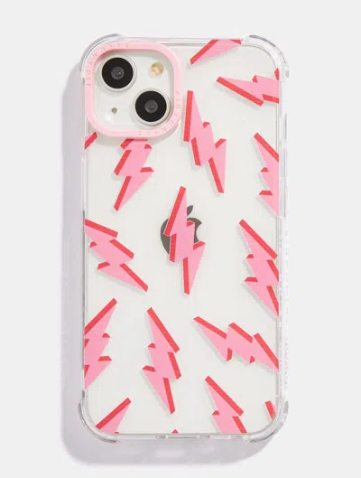 Skinnydip London Pink & Red Lightning Bolt Shock I Phone Case In Multi
