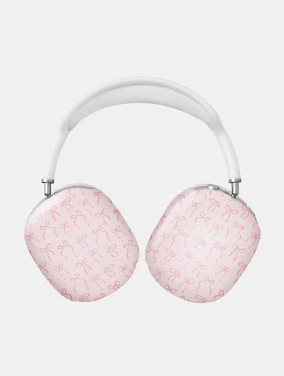 Skinnydip London Pink Bows Air Pods Max Case In Matte In White