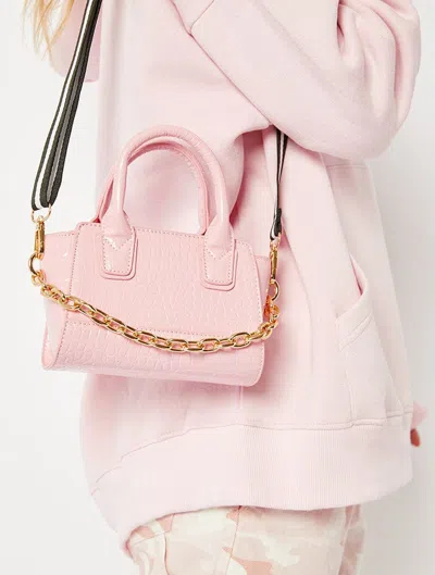 Skinnydip London Pink Croc Mini Tote Bag