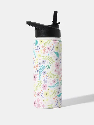 Skinnydip London Pretty Floral 18oz Stainless Steel Water Bottle In Multi