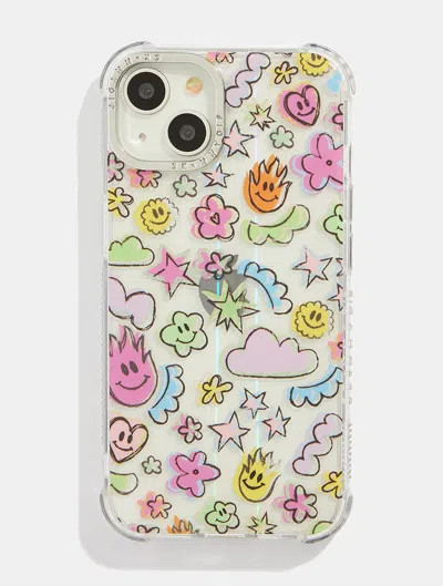 Skinnydip London Rainbow Doodle Shock I Phone Case In Multi