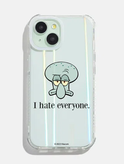 Skinnydip London Sponge Bob X Skinnydip Squidward I Hate Everyone Shock I Phone Case In Blue