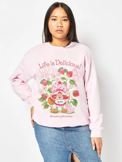 Skinnydip London Strawberry Shortcake Sweatshirt In Pink In Red
