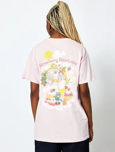Skinnydip London Strawberry Shortcake T-shirt In Pink In White