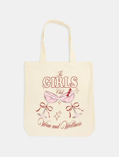 Skinnydip London The Girls Wine & Wellness Tote Bag In Neutral