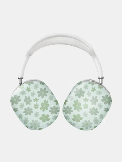 Skinnydip London Warped Sage Flower Air Pods Max Case In Matte In Green