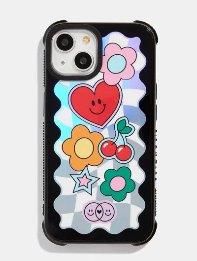 Skinnydip London Wavey Icon Check Shock I Phone Case In Black