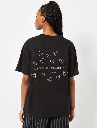 Skinnydip London We'll Be Alright T-shirt In Black