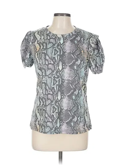 Pre-owned Skinnygirl Short Sleeve T-shirt In Silver