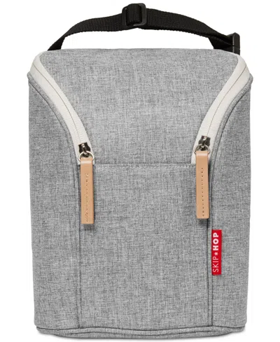 Skip Hop Babies' Grab & Go Double Bottle Bag In Gray