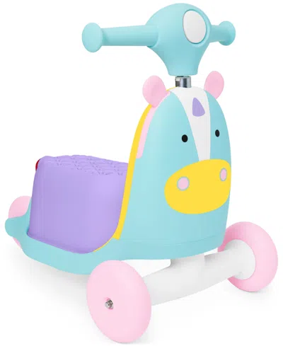 Skip Hop Babies' Zoo 3-in-1 Ride-on Dog Toy Scooter In Unicorn