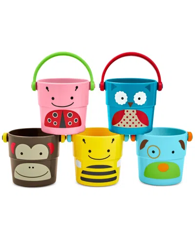 Skip Hop Zoo Stack And Pour Buckets Toy In Multi