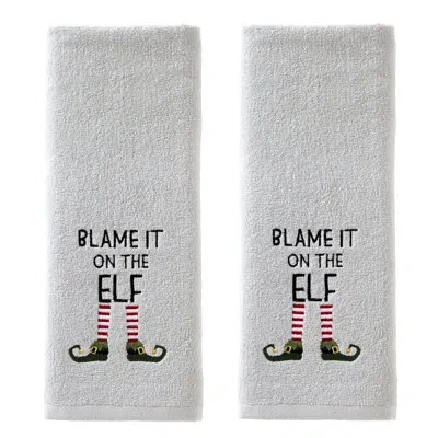 Skl Home Blame It On The Elf Hand Towel (2-pack), Gray