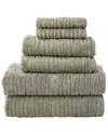 Skl Home Cloudsoft 100% Long Staple Cotton 6-piece Bath Towel Set In Sage