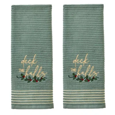 Skl Home Deck The Halls Hand Towel (2-pack), Green