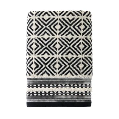 Skl Home Diamond Grid Jacquard Bath-black