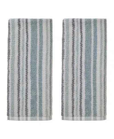 Skl Home Farmhouse Stripe Cotton 2 Piece Hand Towel Set, 26" X 16" In Multi