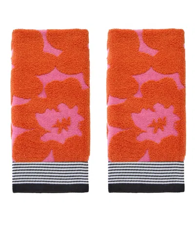Skl Home Floral Grande Jacquard 2-pc.hand Towel Set In Pink
