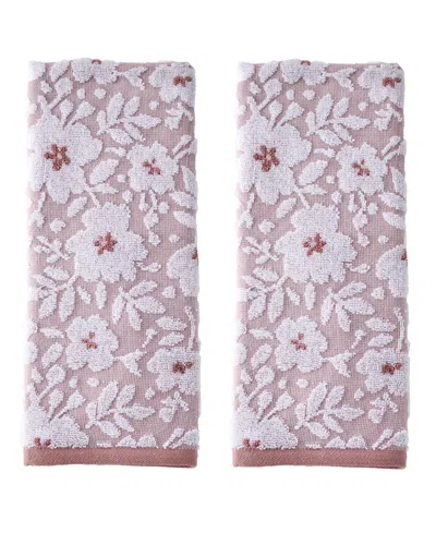 Skl Home Floral Jacquard 2-pc. Hand Towel Set In Pink