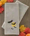 Skl Home Full Moon Flight Cotton 2 Piece Hand Towel, 16" X 25" In Gray